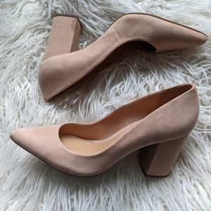 Schutz 8.5 Block Heel Nude Pumps